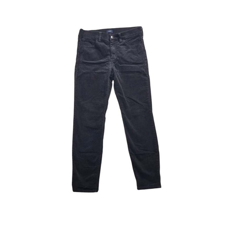 J.Crew Factory Corduroy Pants Womens 27 Black High Rise Skinny Tapered Leg